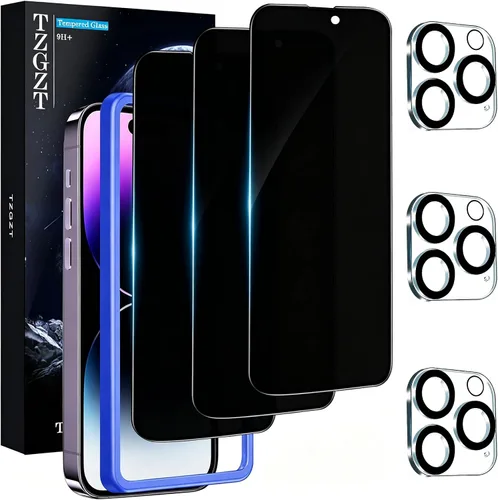 Vista 12 de TZGZT Protección de cámara para iPhone 12 de vidrio templado, [Accesorios] Cubierta protectora magnética con 2X protector de pantalla, para mujeres