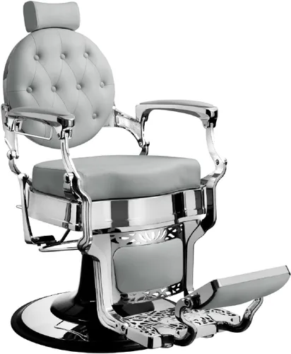 Vista 11 de Berkeley Truman - Silla de peluquero vintage, silla de peluquero reclinable, resistente, asiento negro, marco negro