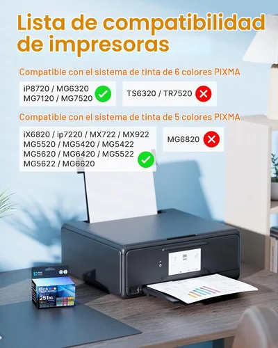Vista 2 de 251XL - Cartucho de tinta para Canon CLI 251 XL CLI-251XL para MX922
