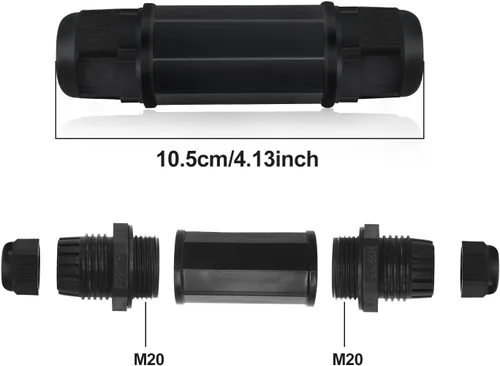 Vista 3 de Caja de cable Ethernet blindada impermeable RJ45, hembra a hembra, montaje en panel, 8P8C, CAT 6, CAT 5, CAT 5E, M22 IP67 Ethernet LAN, acoplador