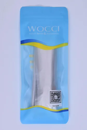 Vista 10 de WOCCI Correa de reloj de lujo de 0.709 in, correa de cuero italiano con hebilla cónica (negro)