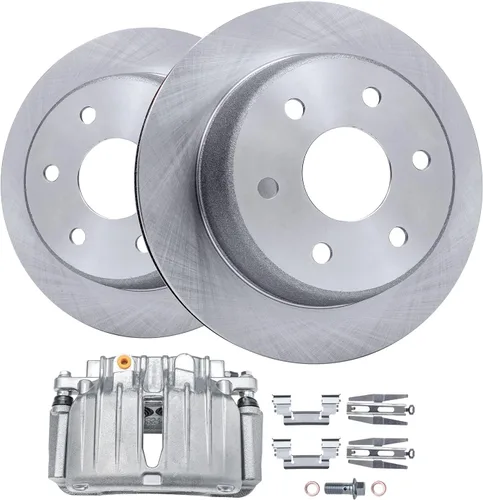 Vista 56 de Detroit Axle - Kit de freno delantero para Toyota RAV4 Prius V Lexus HS250h Scion xB Rotores de freno de disco de 10.83 pulgadas Pinza de freno