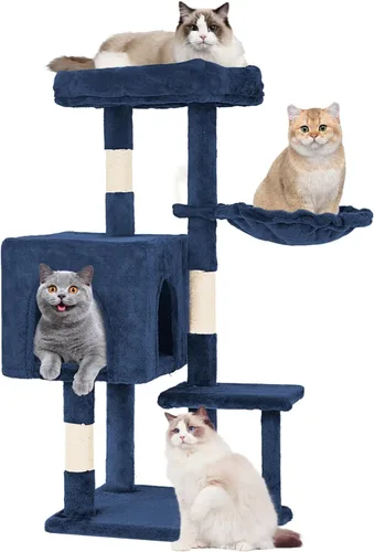 Vista 34 de FDW Torre de árbol para gatos de 54 pulgadas Ceniciento Centro de Ashy