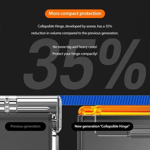 Vista 6 de araree Nukin 360 P - Funda para Samsung Galaxy Z Fold 5 con ranura para S Pen y protección de bisagra, cubierta protectora ligera de policarbonato