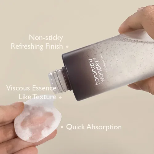 Vista 8 de haruharu Wonder Skin Flooding Essential Set, probióticos de arroz negro esencia de barrera y tóner hialurónico para pieles sensibles