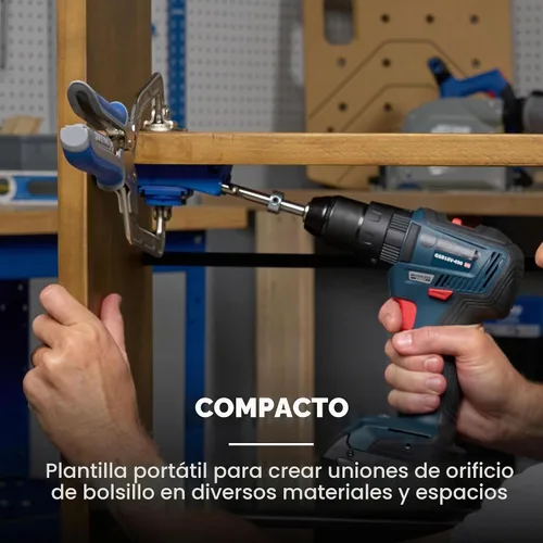 Vista 2 de KREG Plantilla Duradera para Agujeros de Bolsillo 320 con Abrazadera de Cara Clásica de 2 Pulgadas - Incluye Abrazaderas de Madera para Carpintería