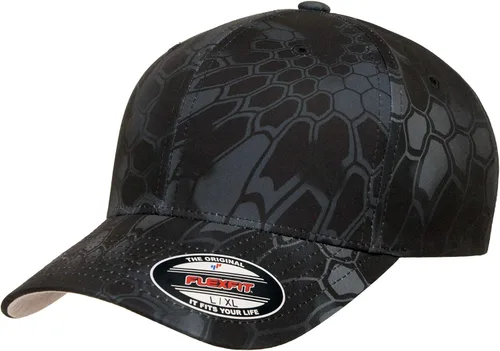 Vista 81 de Gorra de béisbol Flexfit Wooly Combed Premium de 6 paneles estructurada Ajuste elástico Paquete al por mayor disponible Negro