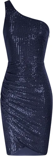 Vista 8 de GRACE KARIN Vestido de lentejuelas para mujer, con purpurina brillante, un hombro, vestido de fiesta, club, dobladillo cruzado, vestidos de cóctel