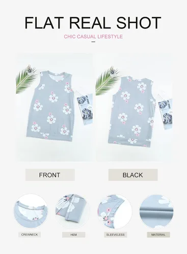 Vista 4 de Ecrocoo Blusa casual de verano con cuello redondo y bloques de color para mujer