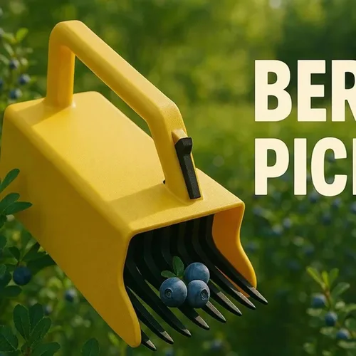 Vista 5 de Lightweight Blueberry Picker with Top Handle and Comb Teeth