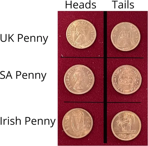 Vista 4 de Ted's Sterling Magic Monedas de plata de cobre genuina US medio dólar cobre penny moneda truco (SA Penny)
