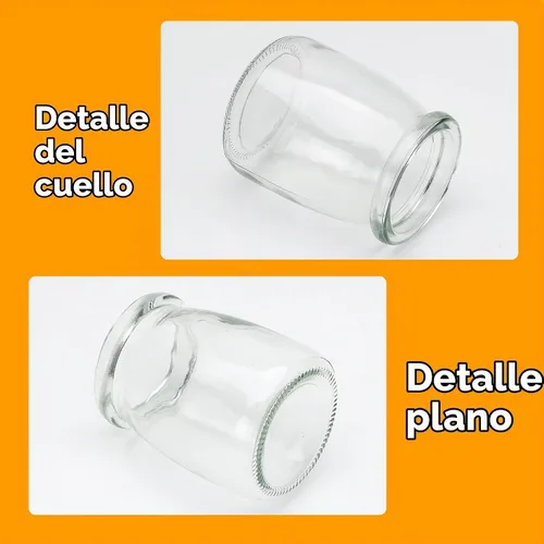 Vista 5 de Recipientes de yogur con tapas de corcho, 6 piezas, tarros de vidrio de 7 onzas con tapas