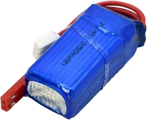 Vista 7 de 2 unids 7.4 V 2S 350 mAh 20C LiPo batería JST enchufe para RC modelo micro avión helicóptero Quadcopter Drone