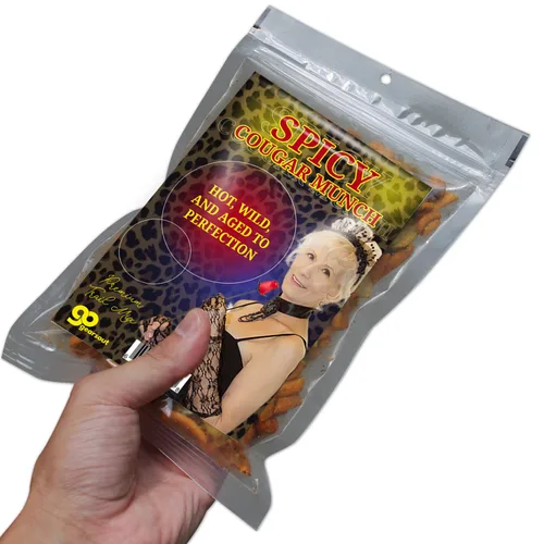 Vista 9 de Mezcla de condimentos picantes Cougar Munch - Divertido diseño de abuela caliente - Regalos comestibles para hombres - Mezcla picante, hecha