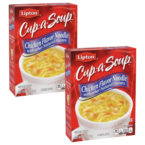 Vista 7 de Lipton Cup-A-Soup - Sopa de fideos de pollo instantánea, paquete de 12