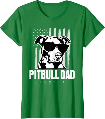 Vista 26 de Pitbull Dad - Camiseta para hombre con orgullo American Pit Bull Dog, Negro, S