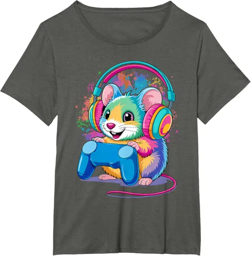 Vista 37 de Mouse Gaming Animal Video Games Funny T-Shirt