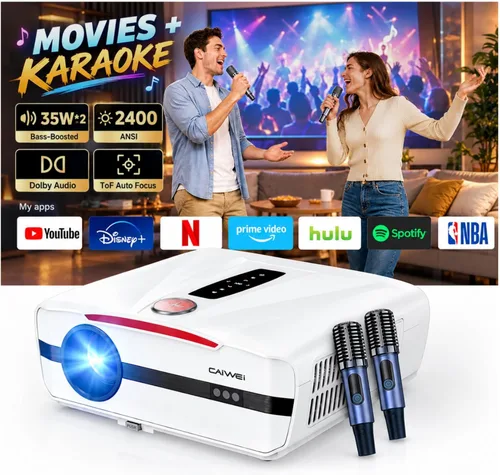 Vista 13 de 4K Daylight Projector Google TV, 2300 ANSI Smart Projector, WiFi 6, Bluetooth, NFC Wireless Casting, Low Latency Gaming, Auto Focus, HDMI ARC, Dolby