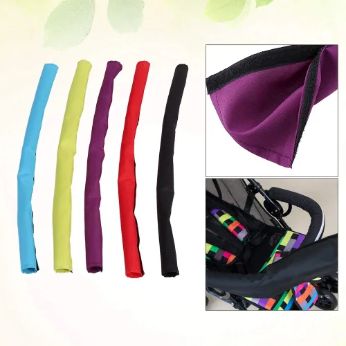 Vista 2 de Funda para manija de barra de parachoques, 28.7 x 5.5 pulgadas, funda de manillar de tela para cochecito, funda de manillar de tela a prueba