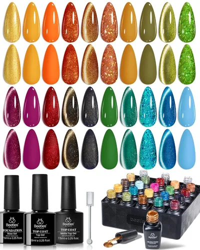 Vista 27 de Beetles - Juego de 44 esmaltes de uñas de gel, colección Colorful Muse, 36 0-0 Musa colorida
