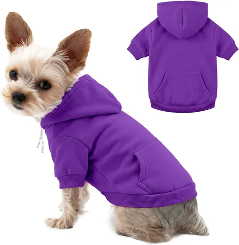 Vista 23 de Dog Sweaters for Small Dogs, Dog Hoodie Apparel Sweatshirt Clothes Negro