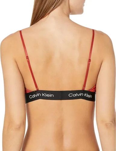 Vista 2 de Calvin Klein Bralette sin forro de algodón 1996 para mujer, Rosado