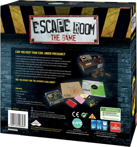 Vista 2 de Goliath Juegos presentes: Escape Room - The Game 3 emocionantes salas de escape en tu propia casa Juegos de mesa para adultos para 3 a 5