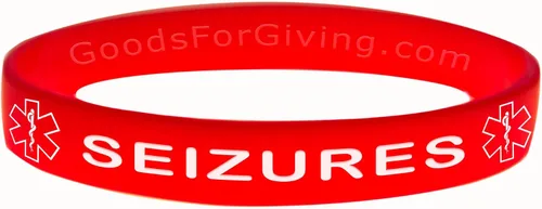 Vista 6 de Seizures ID Pulsera Combo - Paquete de 5 - 6 pulgadas - Negro Azul Verde Rojo Púrpura