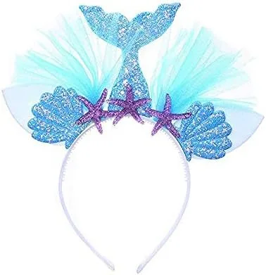 Vista 5 de JerrisApparel Vestido de sirena para niñas con diadema