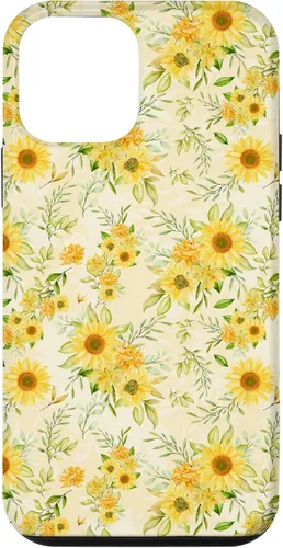 Vista 16 de Cute Sunflower Pattern Yellow Pastel Flower Case for iPhone 16