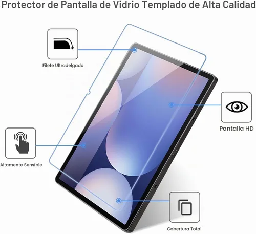 Vista 4 de ProCase Paquete de 2 protectores de pantalla para Galaxy Tab S10 Plus/S9 Plus/S9 FE Plus de 12.4 pulgadas, dureza 9H de vidrio templado transparente