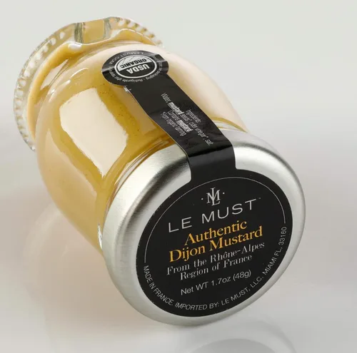 Vista 3 de Le Must™ Organic Authentic Dijon Mustard Mini botella de vidrio Roomservice, 1.7 onzas - 48 por caja