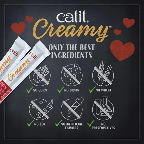 Vista 2 de Catit Creamy - Paquetes personalizados de golosinas para gato que puede lamer