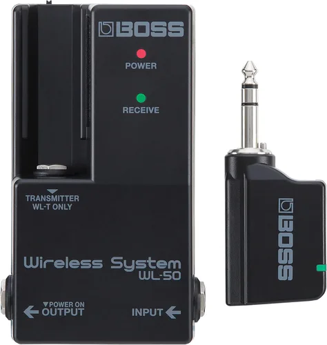 Vista 8 de BOSS WL-50 Sistema de instrumentos inalámbricos de tamaño de pedal Sistema inalámbrico Plug and Play para cualquier configuración de pedalera