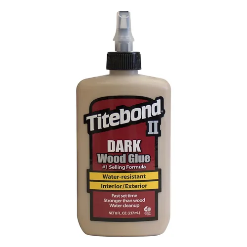 Vista 4 de Titebond 3703 - Pegamento para madera oscura de acetato de polivinilo de reticulación, 8 onzas, botella, ligero, líquido, 8 onzas, marrón Adhesivo