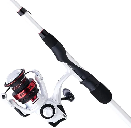 Vista 2 de Abu Garcia Max Pro Carrete de pesca giratorio y Combo de caña de pescar