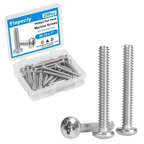 Vista 11 de 25 tornillos de máquina de cabeza plana #10-24 x 1/2" de acero