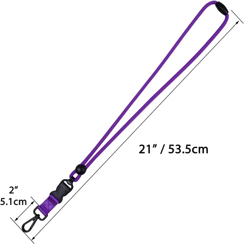 Vista 3 de Wisdompro Paquete de 2 cordones redondos resistentes de 21 pulgadas de servicio pesado con hebilla de seguridad separable, hebilla desmontable