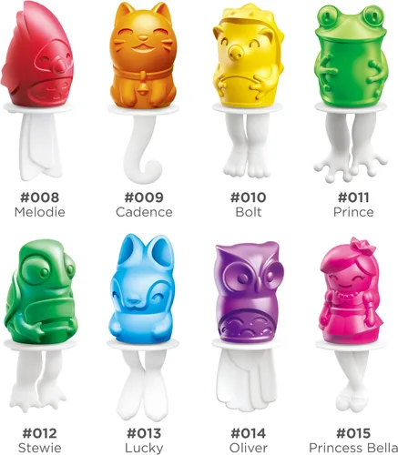 Vista 4 de Zoku Molde individual de paletas de personajes, juego de 2, multicolor/fantasía (Lucky the Bunny)