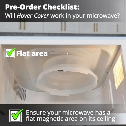 Vista 3 de HOVER COVER Tapa protectora magnética contra salpicaduras, tapa de 10 pulgadas transparente libre de BPA para alimentos, protector de plato