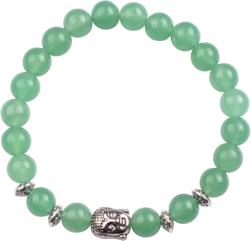 Vista 6 de Joya brazalete con gemas redondas de 8 mm, brazalete para los chacras, regalo de cumpleaños