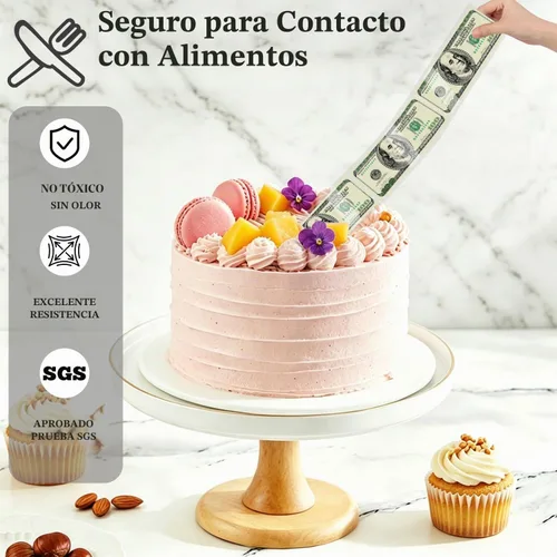 Vista 5 de LOMIMOS 200 cajas de dinero para tartas, bolsa transparente de celofán resellable, bolsa de embalaje de plástico transparente autosellante