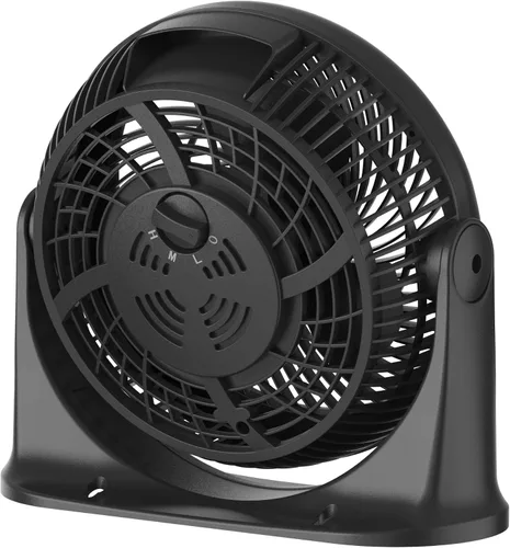 Vista 9 de Comfort Zone Ventilador circulador de aire de mesa de alta velocidad de 11 pulgadas, ventilador personal silencioso con 3 velocidades e inclinación