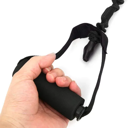 Vista 5 de Cuerda de tracción ranurada, bandas de resistencia para fitness, antirotura, cinturón elástico para interiores, yoga, entrenamiento de potencia