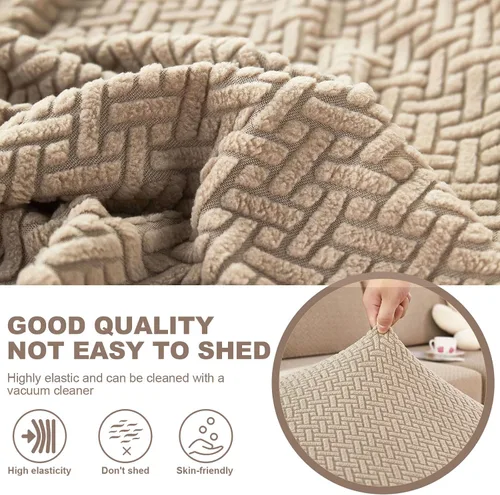 Vista 7 de Funda otomana de sofá resistente al desgaste, funda otomana rectangular elástica, funda para taburete de pies, fundas de taburete extraíbles