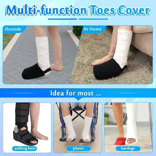 Vista 4 de Funda de calcetín fundida suave para calcetines calentadores de pies, botas para caminar, puntera rota, tobillo, protector ortopédico, accesorios