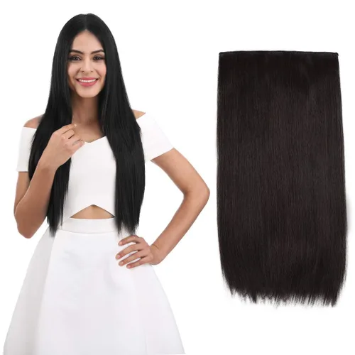 Vista 9 de REECHO Extensiones de cabello rubio, extensiones de una pieza con clip de 20" para mujer, extensiones de cabello sintético suave y natural con ondas