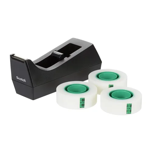 Vista 3 de Scotch Dispensador de cinta mágica - 1 dispensador C38 Scotch con 3 rollos de cinta mágica Scotch - Capacidad para cinta de hasta 0.748 in x 108.3