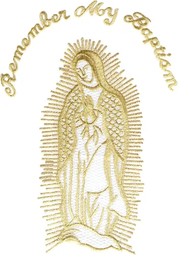 Vista 4 de Bebé Niño Bautizo Iglesia Bautismo Blanco Cola Traje Mary Maria En La Espalda Sm-7