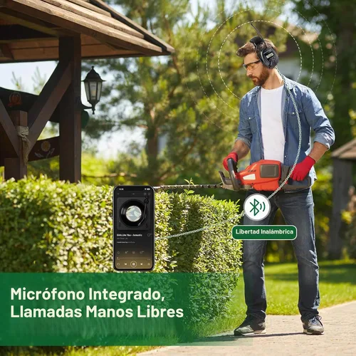 Vista 7 de Bluetooth 6.0 AM FM Radio Auriculares, Orejera para cortar